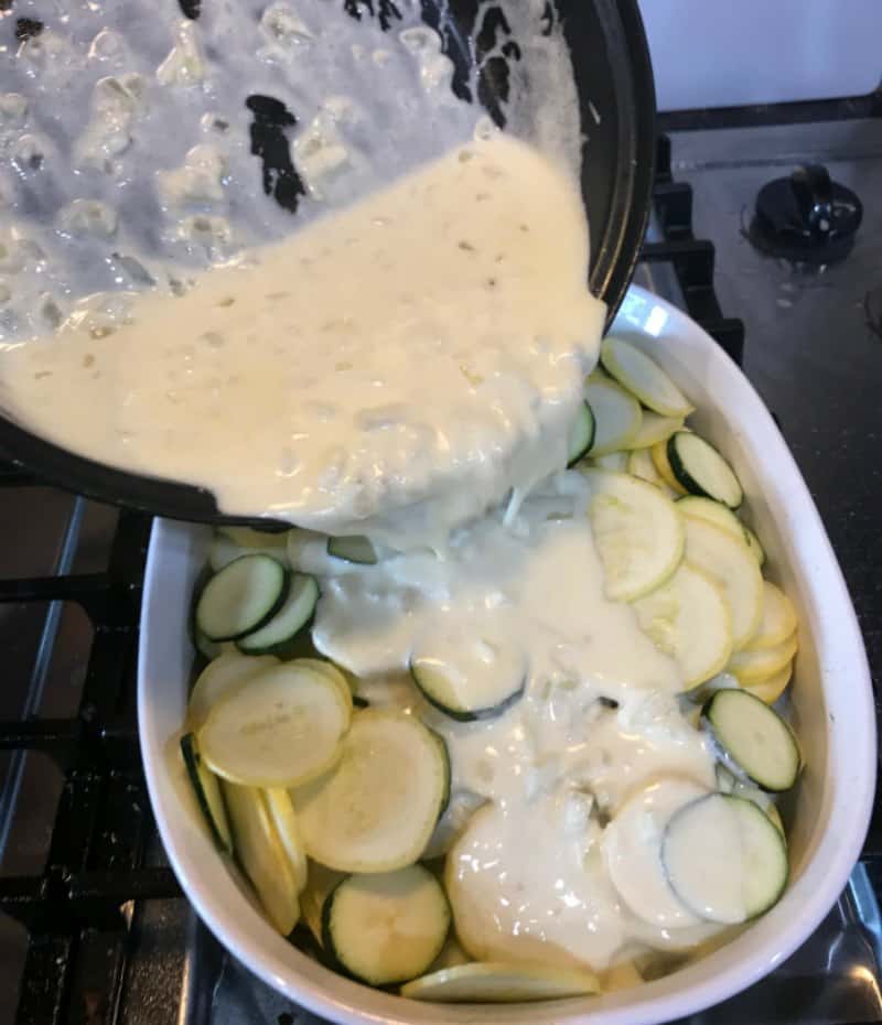 Cheesy Zucchini Squash Au Gratin Bake Recipe