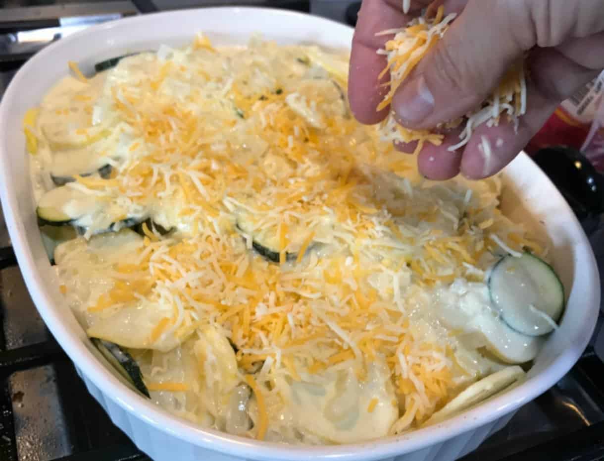 Cheesy Zucchini Squash Au Gratin Bake Recipe