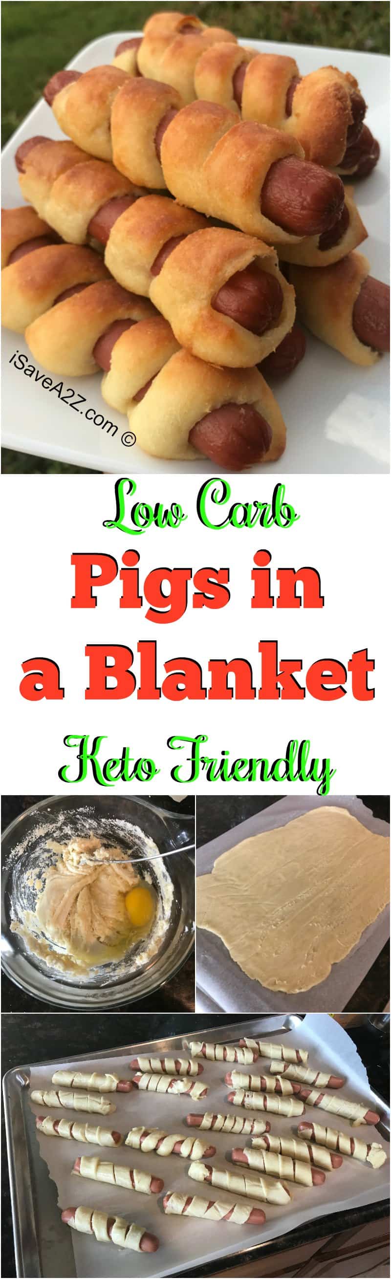 Low Carb Keto Pigs in a Blanket Recipe made with Fat Head Dough