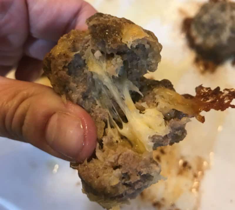 Keto Cheese Stuffed Meatballs Recipe