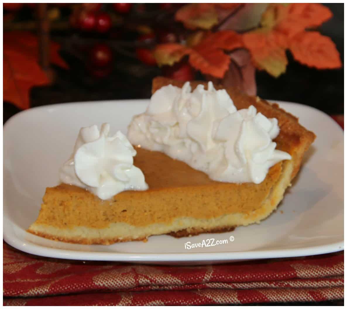 Low Carb Pumpkin Pie Recipe