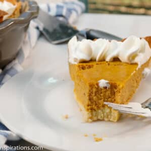 It's hard to believe this delicious pumpkin pie is a Low Carb Pumpkin Pie recipe! It's full of flavor with a secret ingredient that gives it a rich, smooth taste!