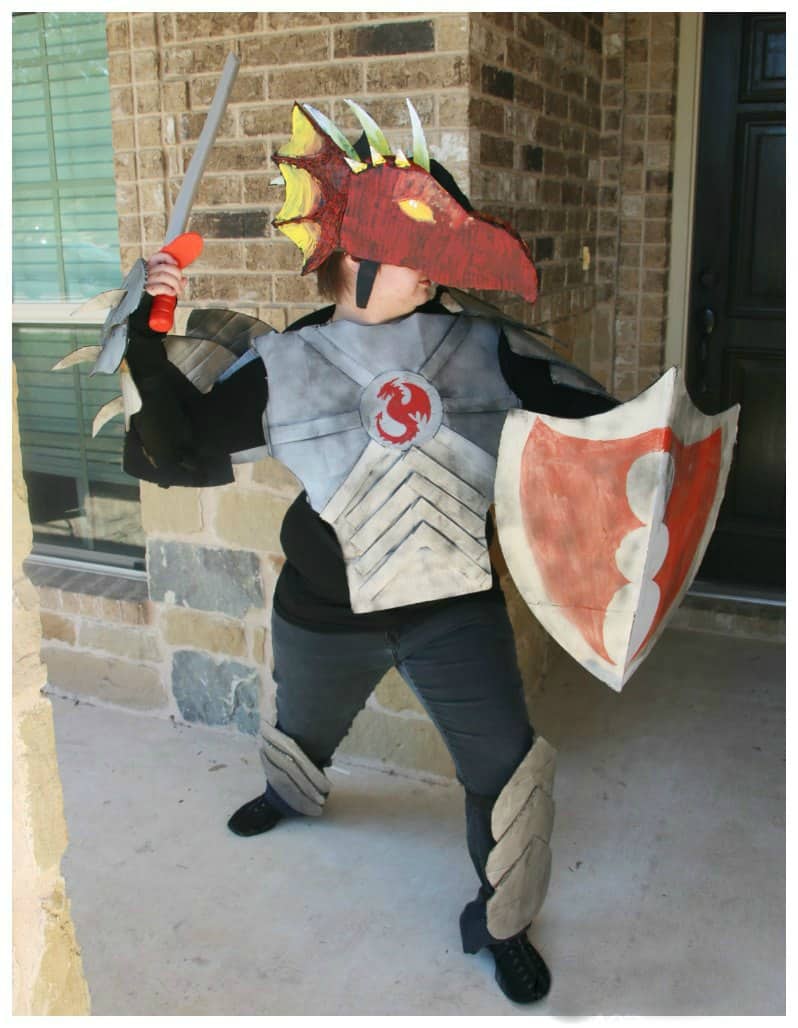 Dragon Knight Costume Made Out Of Boxes – Boxtumes!