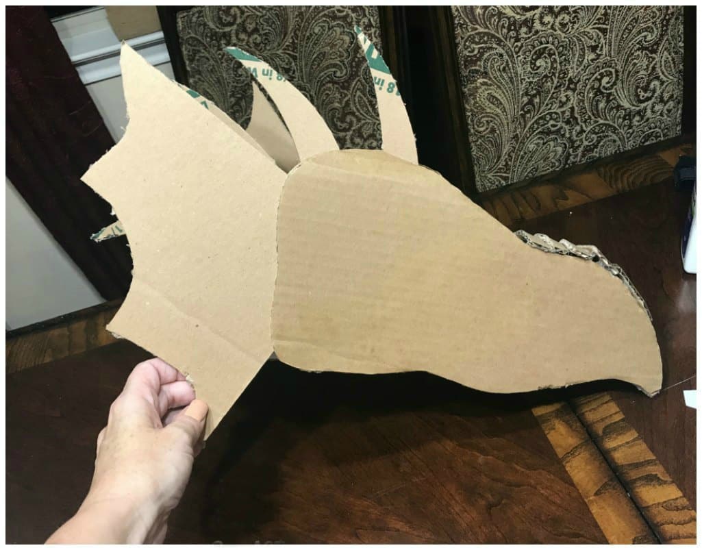 Dragon Knight Costume Made Out Of Boxes