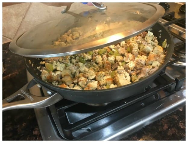 Keto Stuffing Recipe Made with Savory Keto Bread