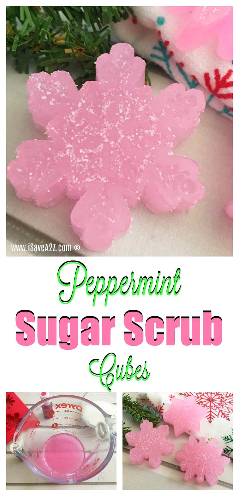 Peppermint Sugar Scrub Cubes