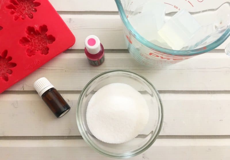 Peppermint sugar scrub cubes