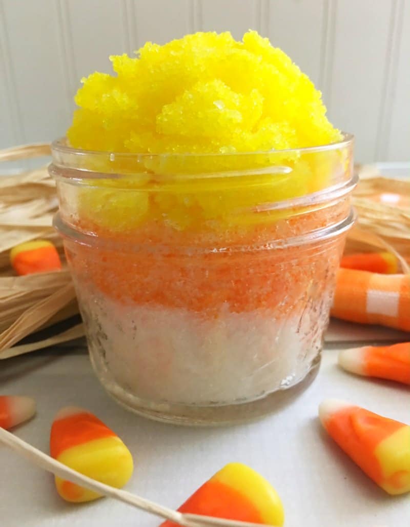 Homemade Candy Corn Sugar Scrub – The Perfect Fall Scrub!