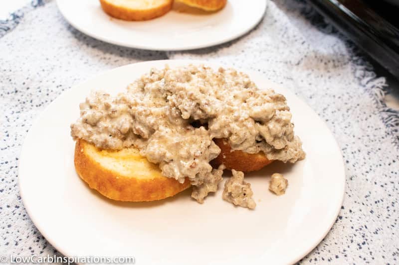 Keto Sausage, Biscuits and Gravy Recipe