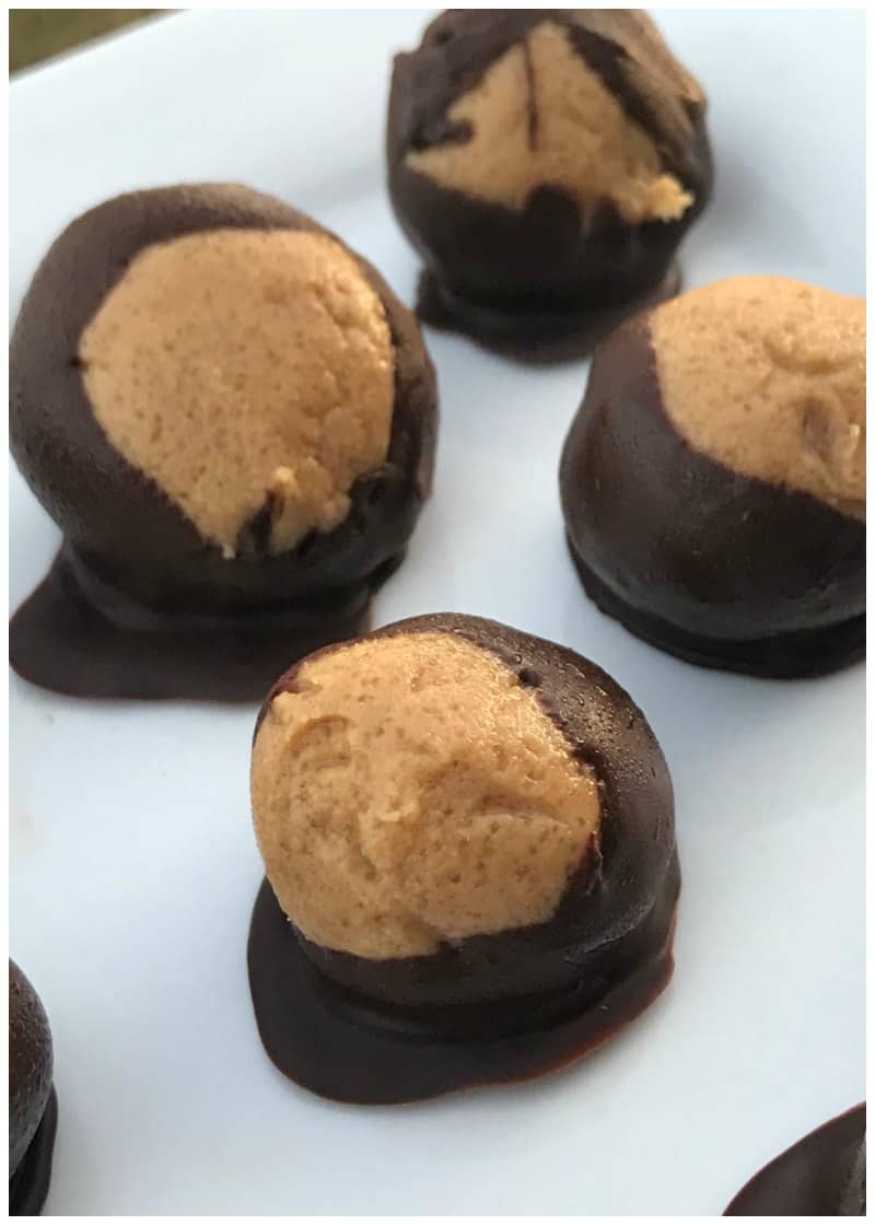 Keto Buckeyes Chocolate and Peanut Butter Balls Recipe