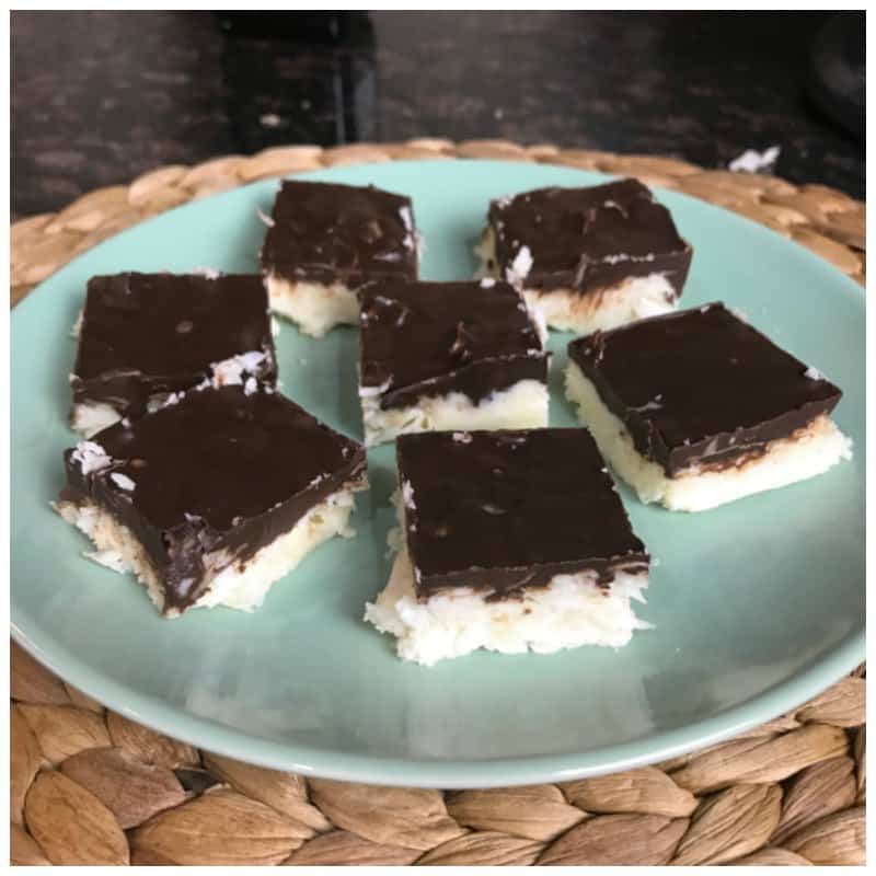 Keto Chocolate Coconut Fat Bomb Squares Recipe