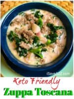 Low Carb Keto Zuppa Toscana Soup Recipe - iSaveA2Z.com