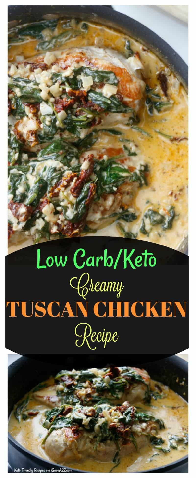 Low Carb Creamy Tuscan Chicken Recipe