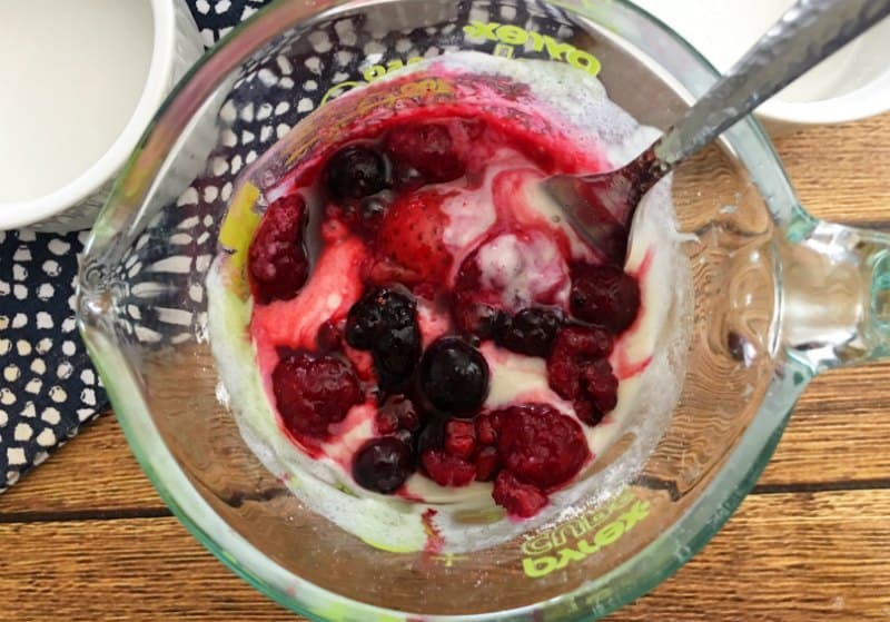 Mixed Berry Mug Cake