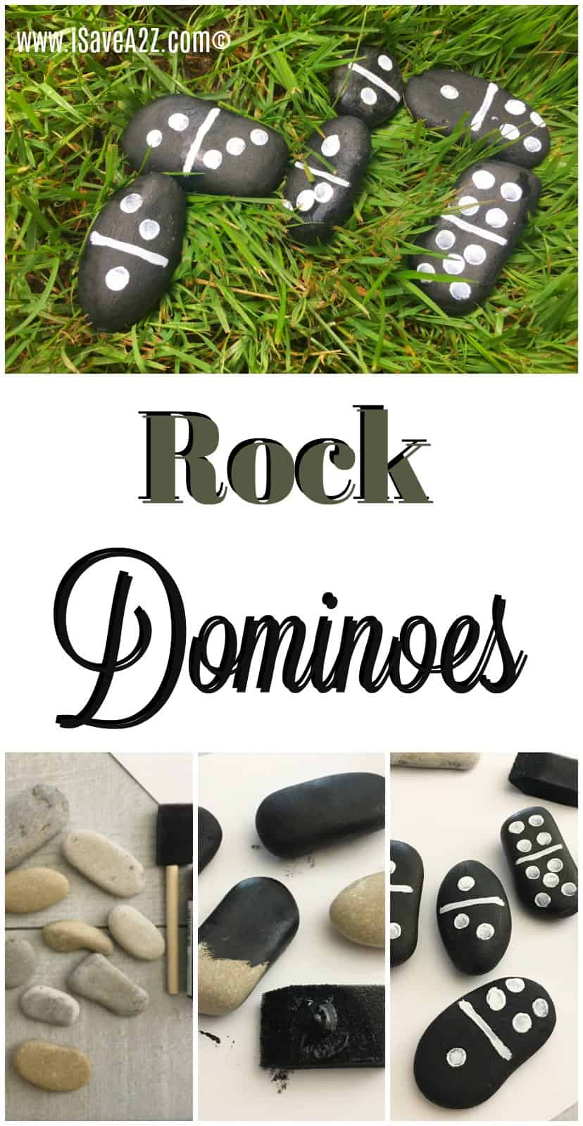 Smooth rocks aren't just for skipping them across the water anymore! You can make Rock Dominoes! With 28 smooth oval shaped rocks, you and your kids can make this fun craft idea that you can enjoy for hours at a time. 