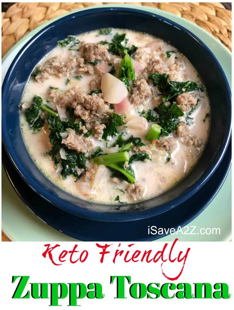 Low Carb Keto Zuppa Toscana Soup Recipe - iSaveA2Z.com