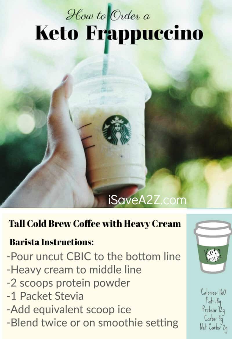 How to Order a Keto Frappuccino from Starbucks (printable included)