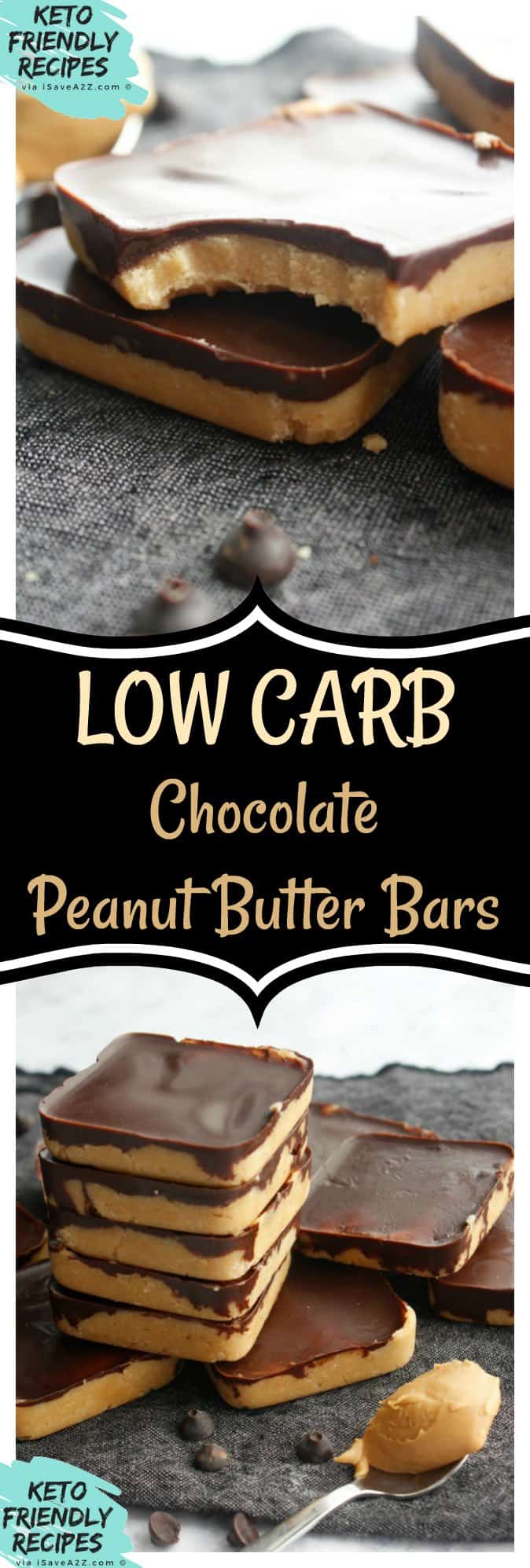 Low Carb Chocolate Peanut Butter Bars Recipe 