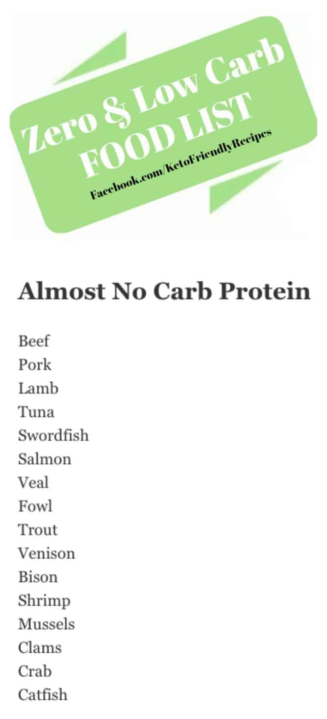 Almost Zero Card Food List