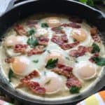 The BEST Creamy Keto Skillet Eggs Recipe