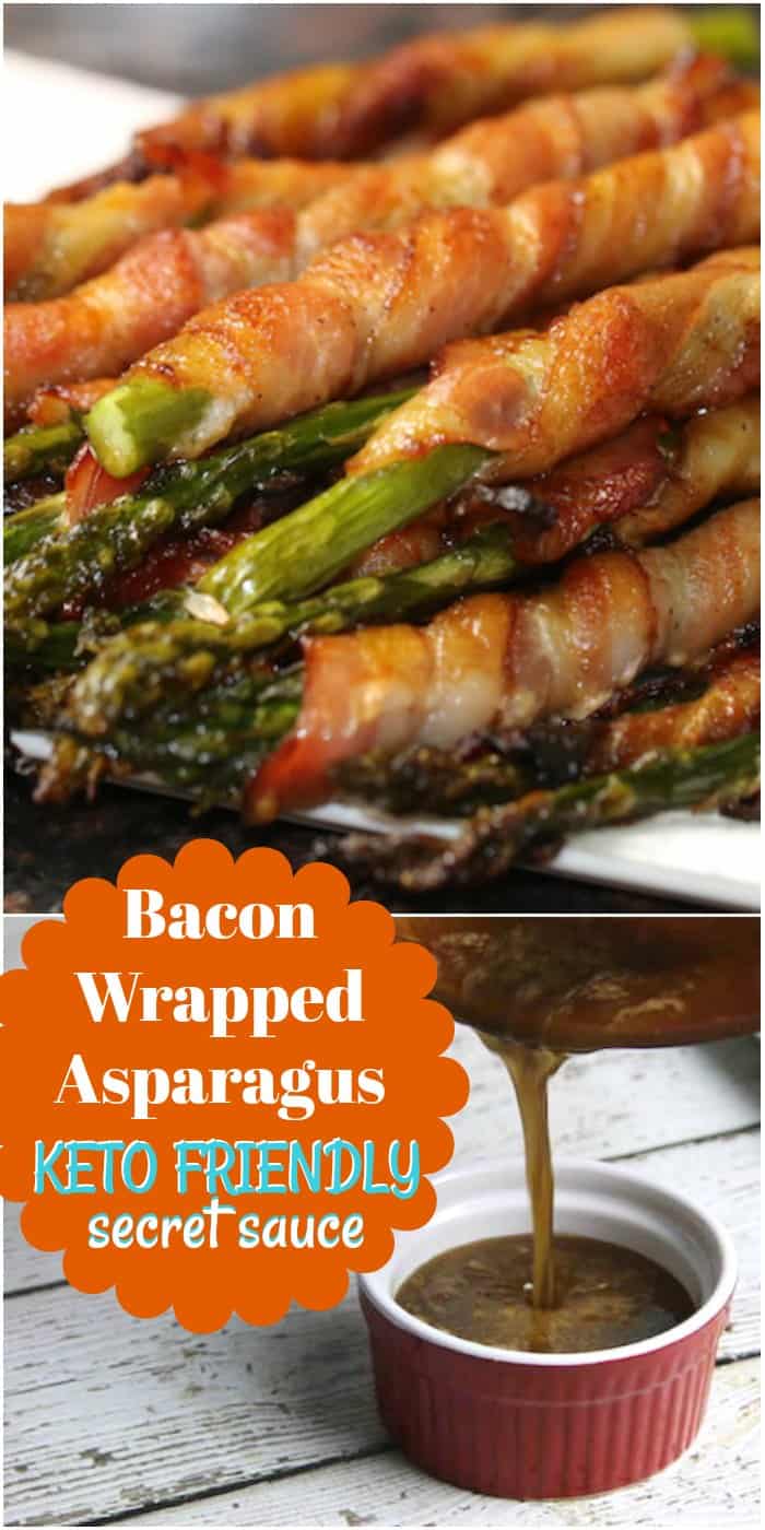 Keto Bacon Wrapped Asparagus Recipe with a secret sauce