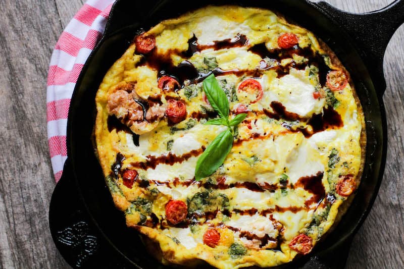 Easy Low Carb Bruschetta Frittata Recipe