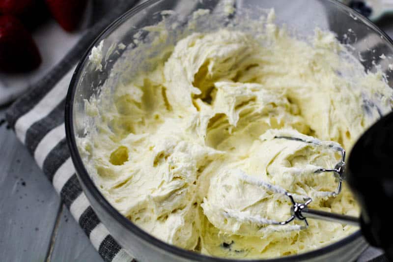 cheesecake filling in a bowl