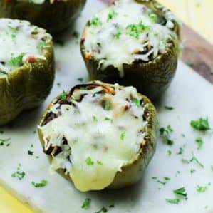 Keto Philly Cheese Steak Stuffed Peppers