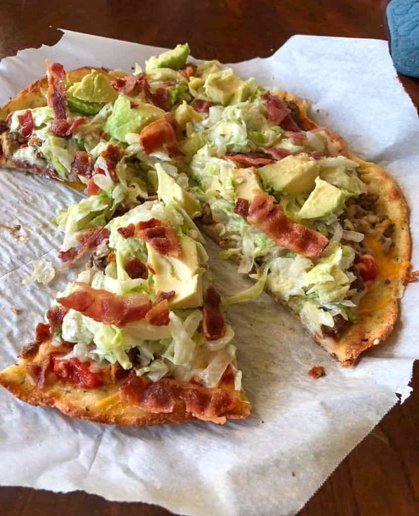 Keto BLT Pizza Made with Fathead Dough!