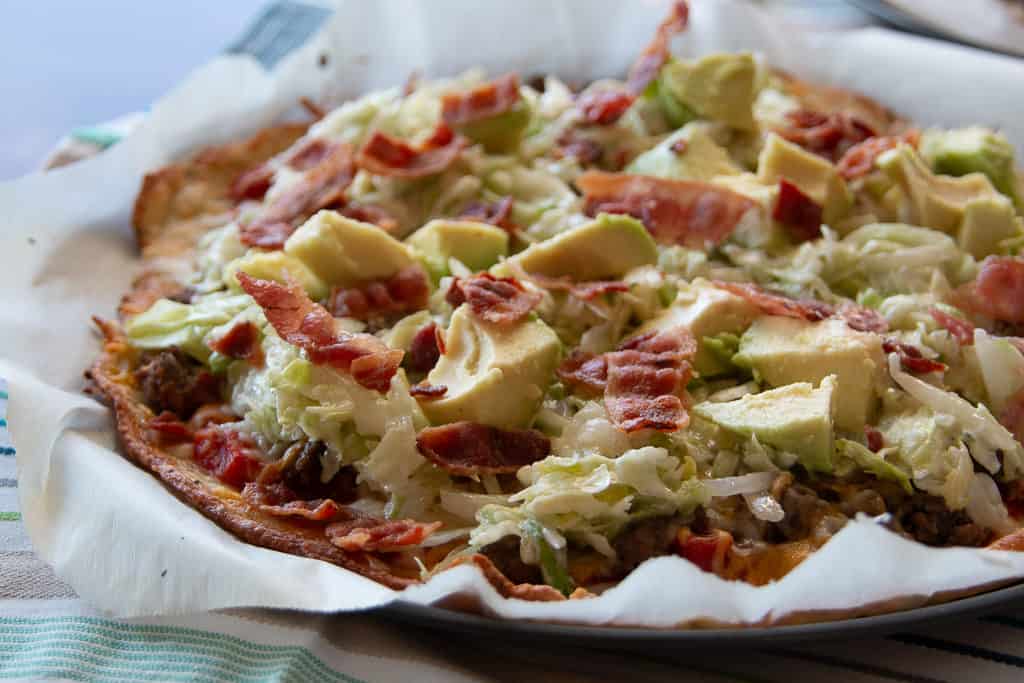 Keto BLT Pizza Made with Fathead Dough!