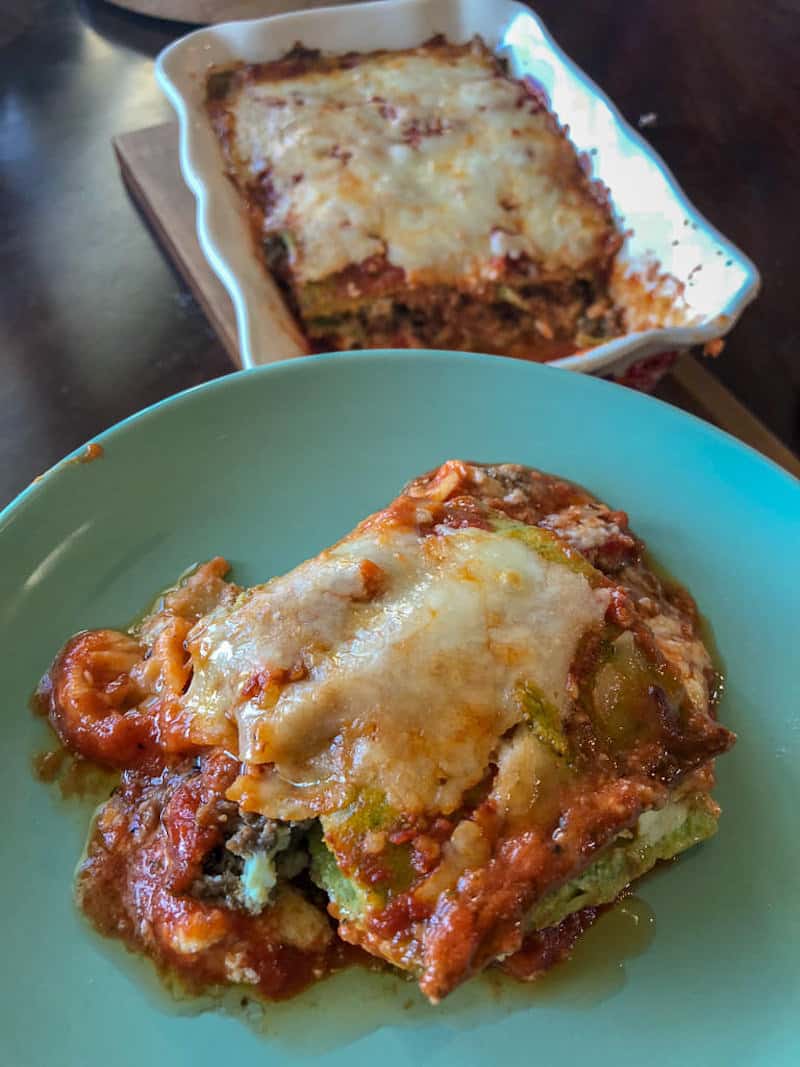 Keto lasagna made with Keto noodles