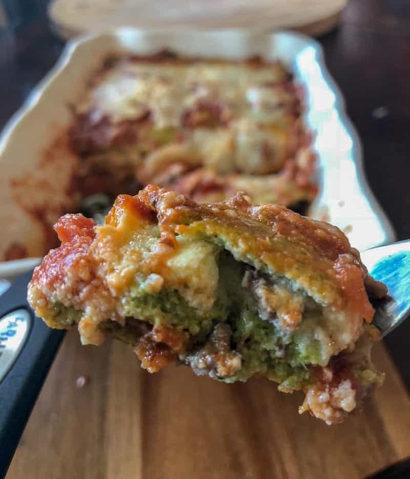 Keto lasagna made with Keto noodles