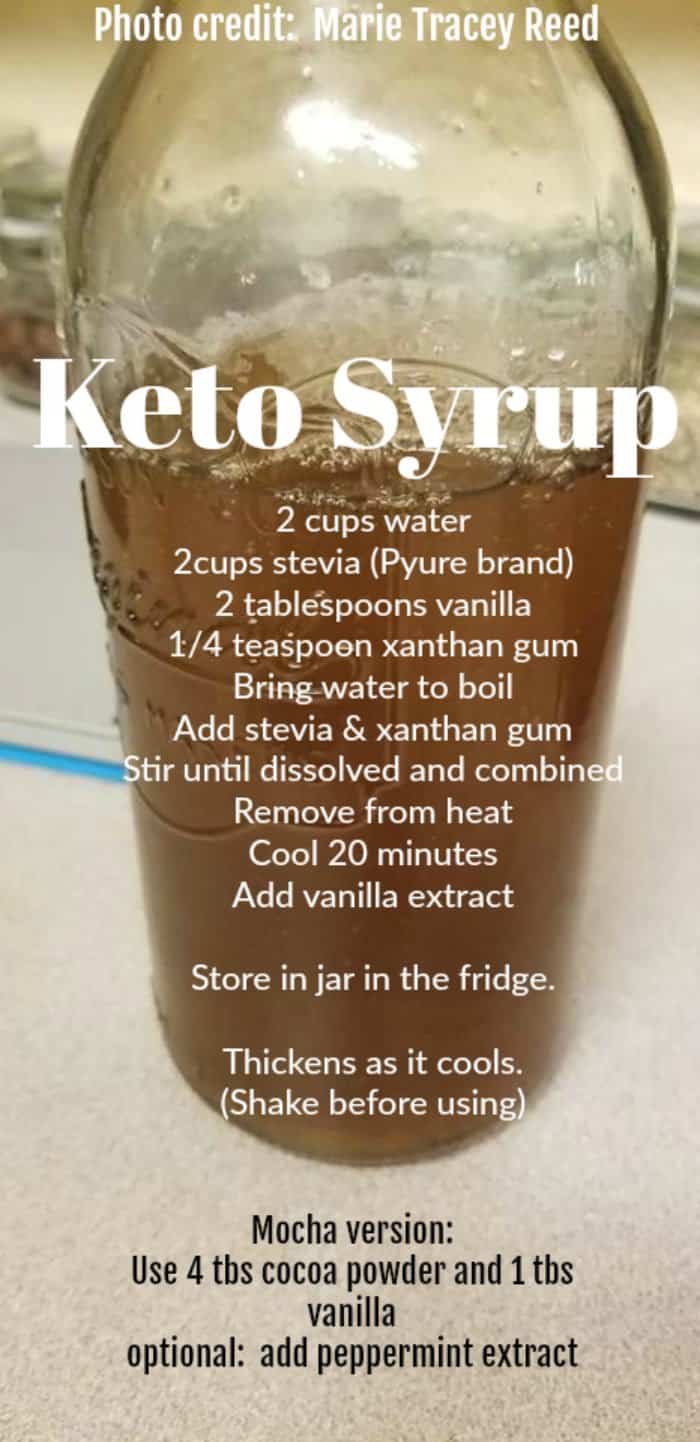 Keto Simple Syrup (Vanilla and Mocha Peppermint Flavors)