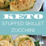 This skillet stuffed zucchini with crab and cheese is to die for! You are going to love how easy this keto recipe is to make and how delicious it tastes!