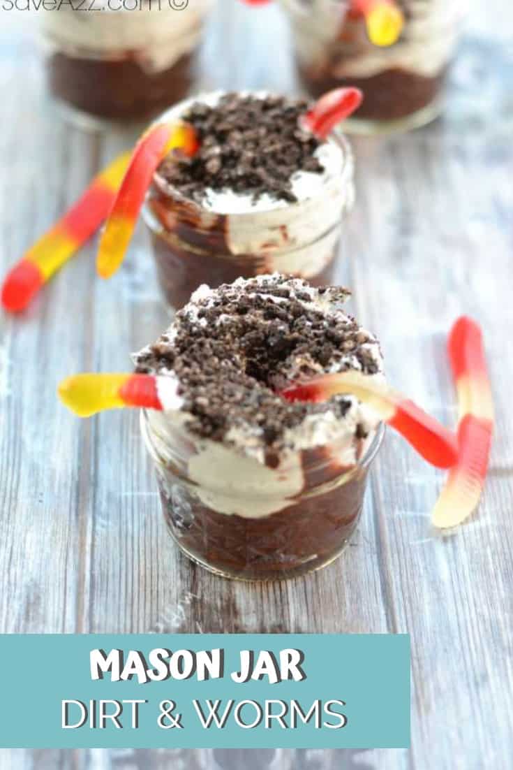 This mason jar dirt and worms recipe is AMAZING! It's the perfect treat for kids after school or on a warm summer day. I don't know about your kids, but mine love these! 