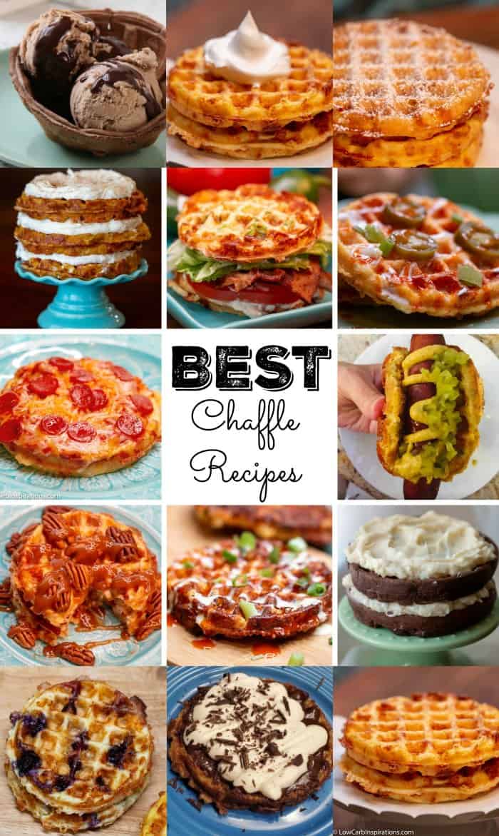 Best Chaffle Recipes includes both sweet chaffles and savory chaffles