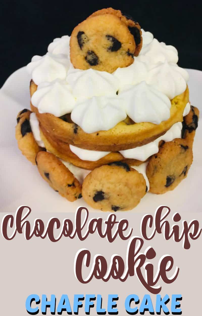 Chocolate Chip Cookie Chaffle Cake recipe