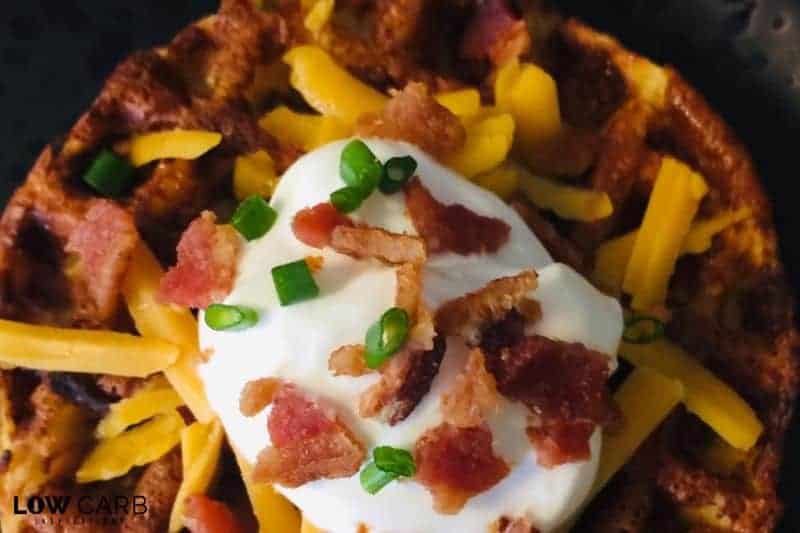 Jicama Loaded Baked Potato Chaffle Recipe