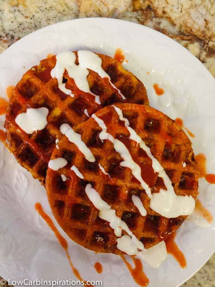 Keto Buffalo Chicken Chaffle Recipe