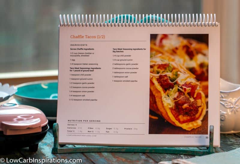 Keto Chaffle Recipes COOKBOOK ebook printable that has over 50 recipes
