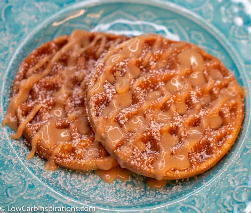 Keto Peanut Butter Chaffle with Glaze Recipe