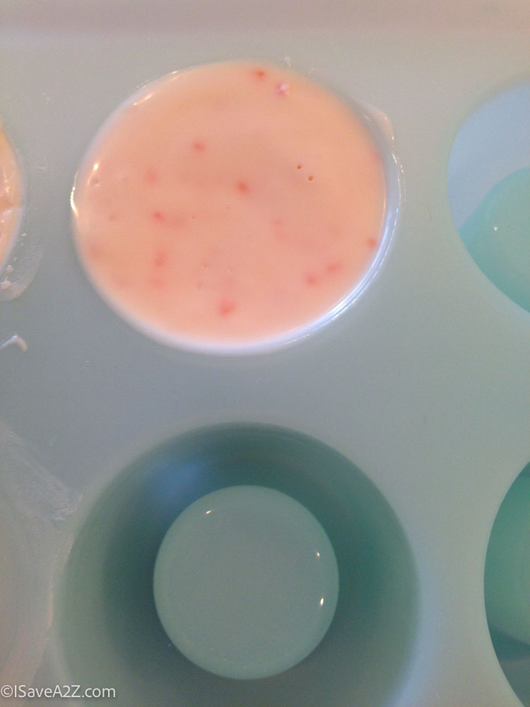 peach milk shake in a cup mold
