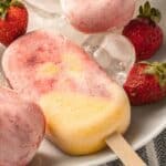 Mango Strawberry Creamy Yogurt Popsicles