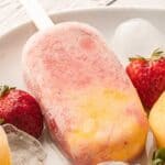 Mango Strawberry Creamy Yogurt Popsicles