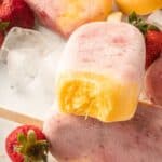 Mango Strawberry Creamy Yogurt Popsicles