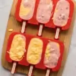 Mango Strawberry Creamy Yogurt Popsicles