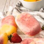 Mango Strawberry Creamy Yogurt Popsicles