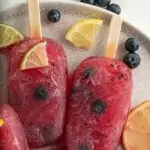 Sugar Free Blueberry Lemonade Popsicles