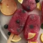 Sugar Free Blueberry Lemonade Popsicles