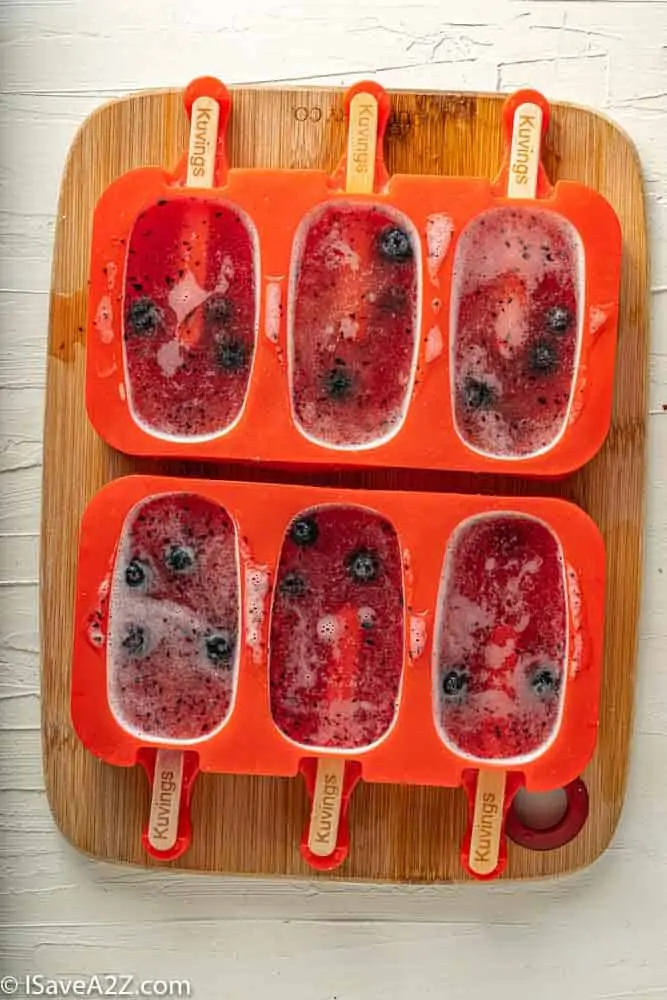 Low Carb Blueberry Lemonade Popsicles